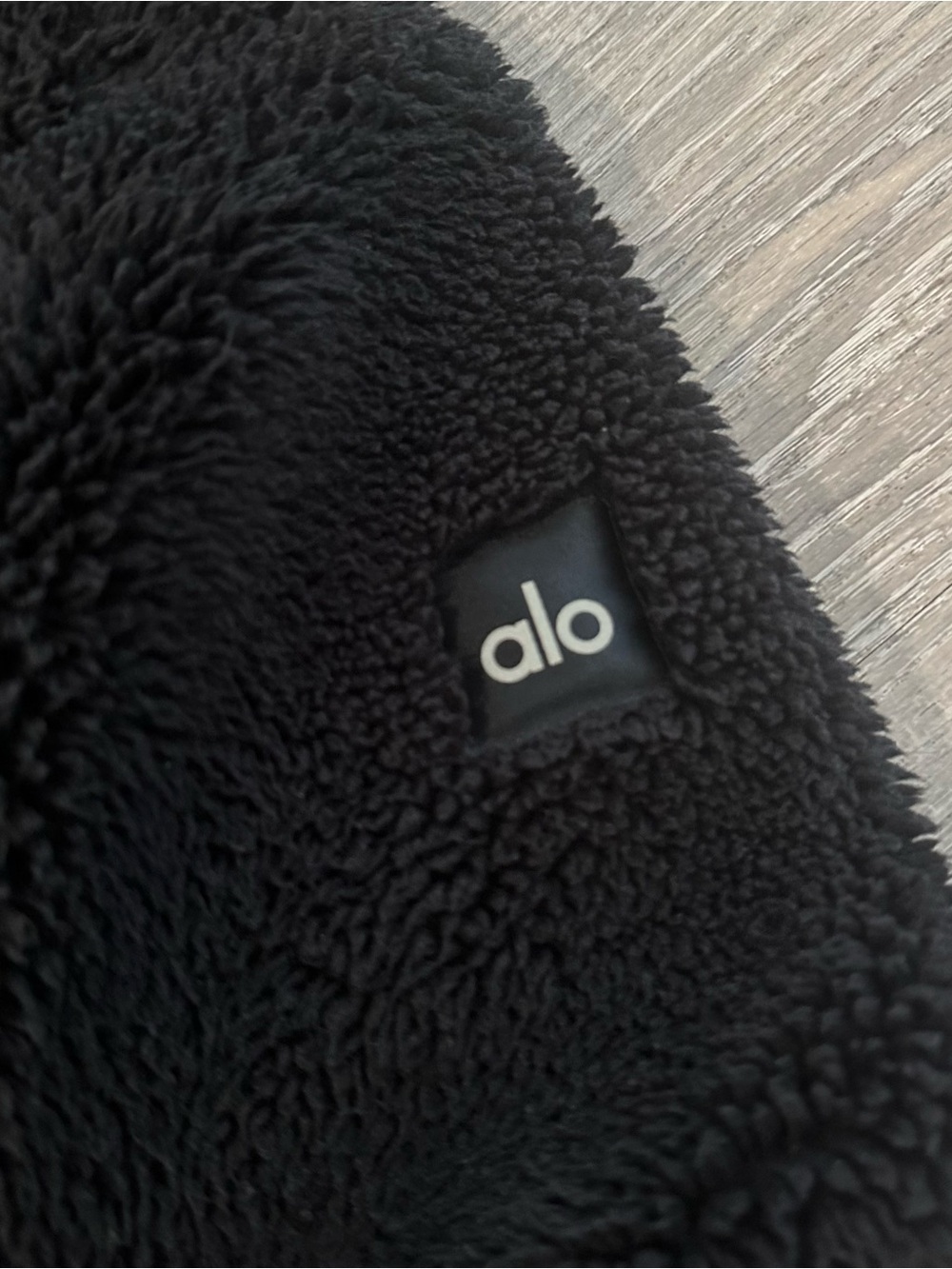 Alo yoga size xsmall black Sherpa hoodie jacket coat - Picture 2 of 4